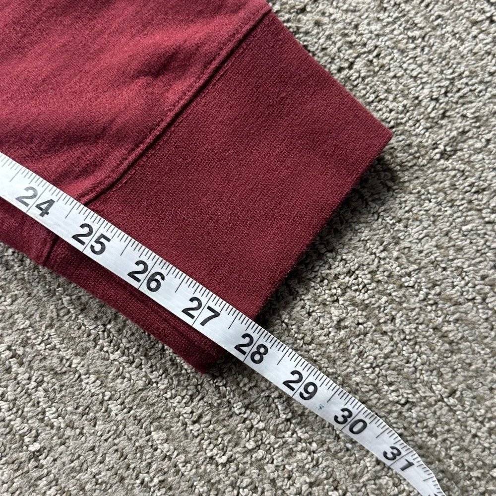 The North Face Mens L Heritage Patch Jogger Sweatpant Red Drawstring Pockets
